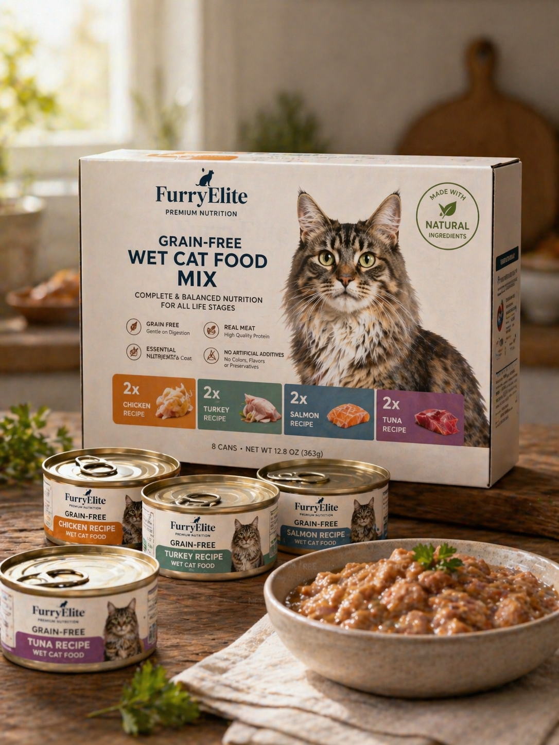 Grain-Free Wet Cat Food Mix