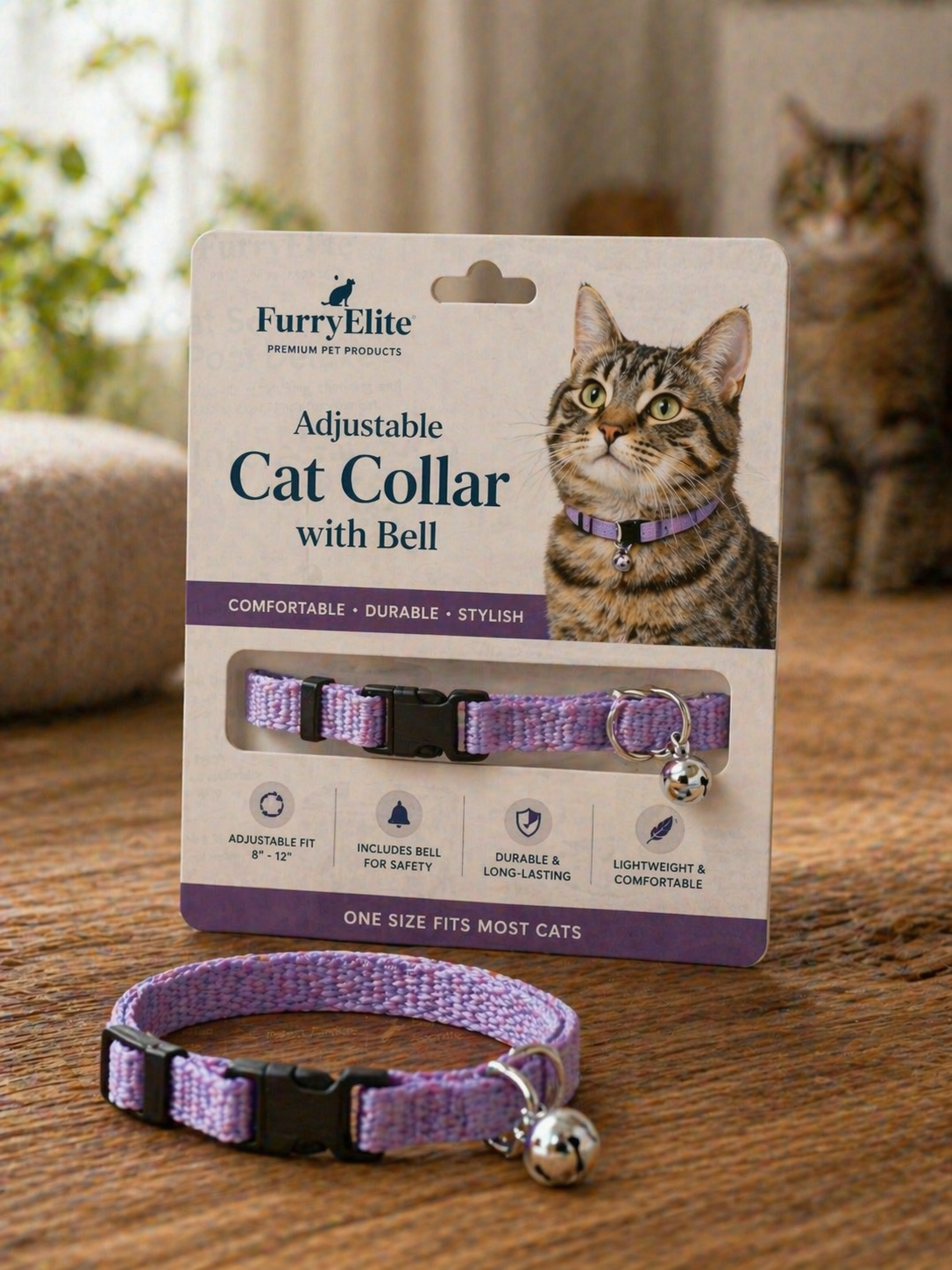 Adjustable Cat Collar with Bell